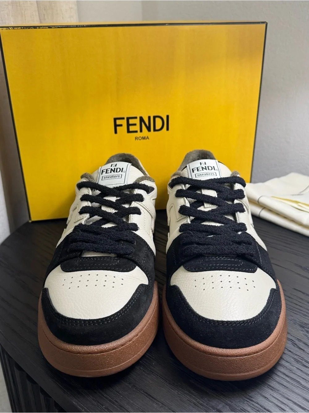 Fendi Men's Match FF Jacquard Low-Top Sneakers 12